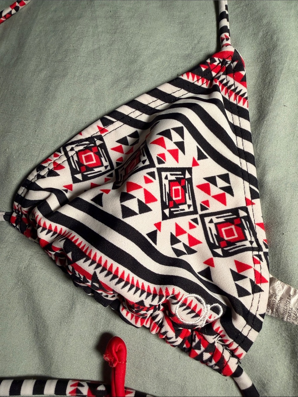 Aztec Print Tie-Side Bikini - Picture 3 of 6